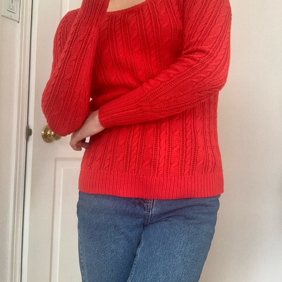 American Eagle Outfitters Sweaters - Cable Knit Red Sweater